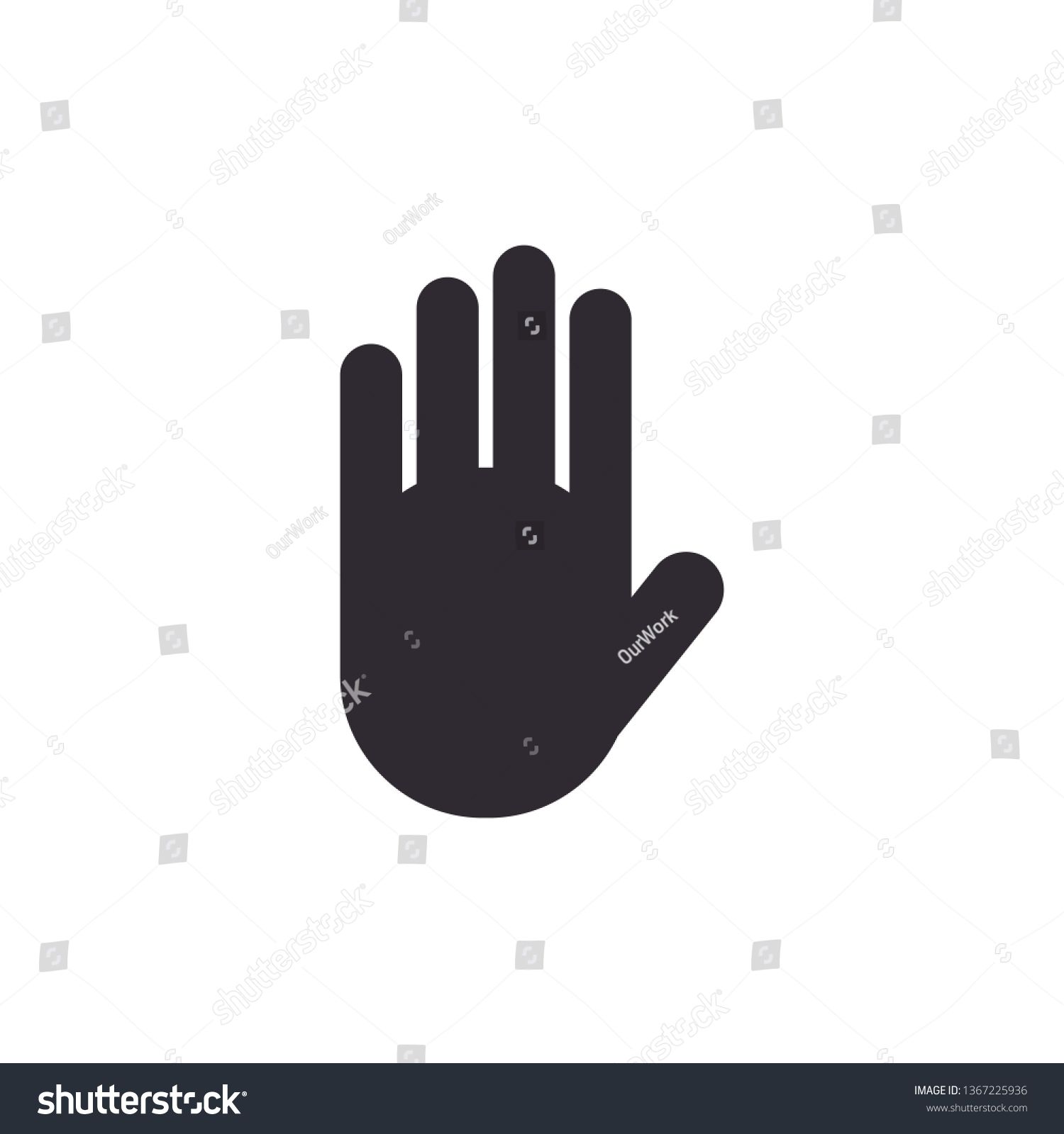 1500x1600 Stop Hand Icon