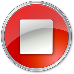 256x256 Red Play Stop Pause Icon