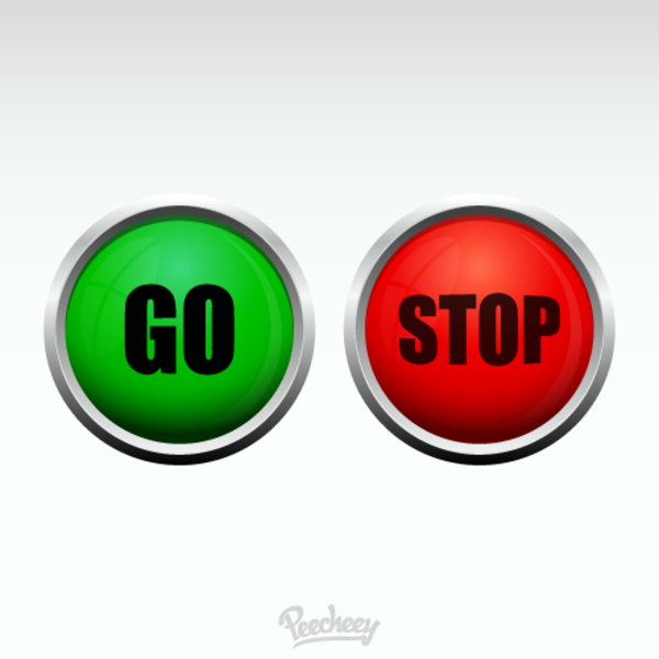 600x600 Stop And Go Button Free Vector Free Vectors Ui Download
