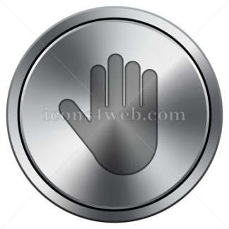 324x324 Stop Icon Round Icon Imitating Metal