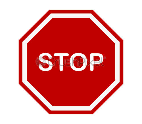 500x438 Stop Sign Icon, Stock Vector Crushpixel