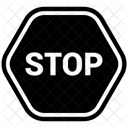 256x256 Stop Sign Icon Of Glyph Style