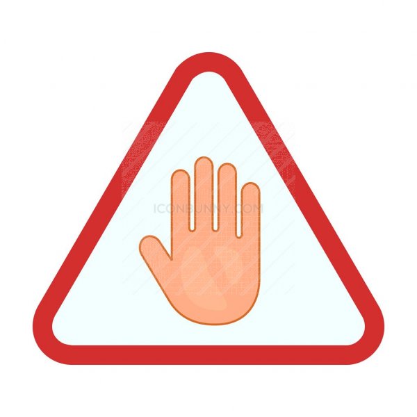 600x600 Stop Sign Flat Multicolor Icon