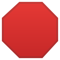 256x256 Stop Sign Icon Noto Emoji Travel Places Iconset Google