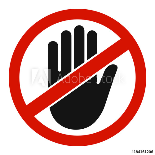 500x500 Stop Sign Icon With Hand In Circle