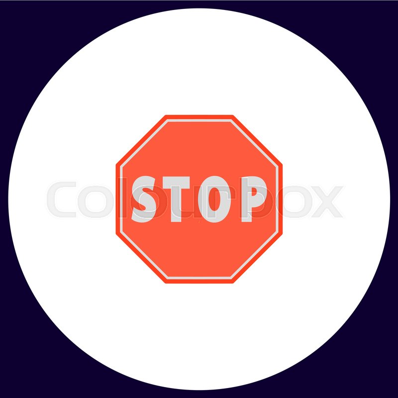 800x800 Vector Stop Sign Icon Simple Vector Stock Vector Colourbox