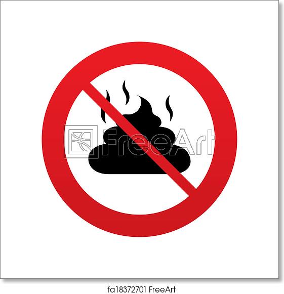 561x581 Free Art Print Of No Shit Sign Icon Clean Up After Pets Symbol
