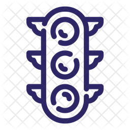 256x256 Stoplight Icon Of Line Style