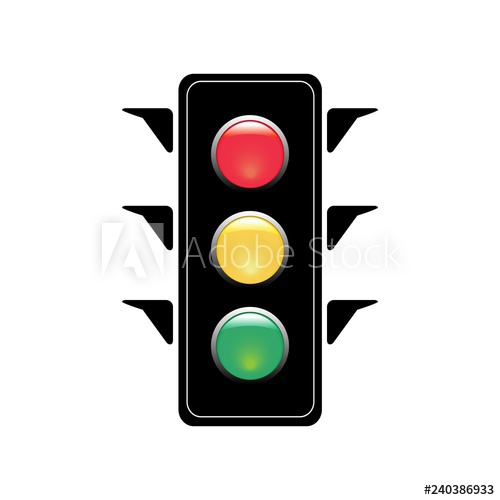 500x500 Stoplight Sign Icon Traffic Light On White Background Symbol
