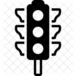 256x256 Traffic Light Icon Of Glyph Style