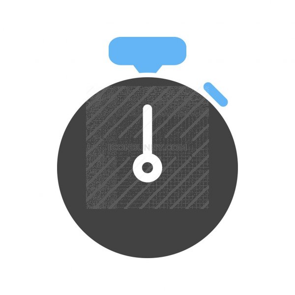 600x600 Stopwatch Blue Black Icon