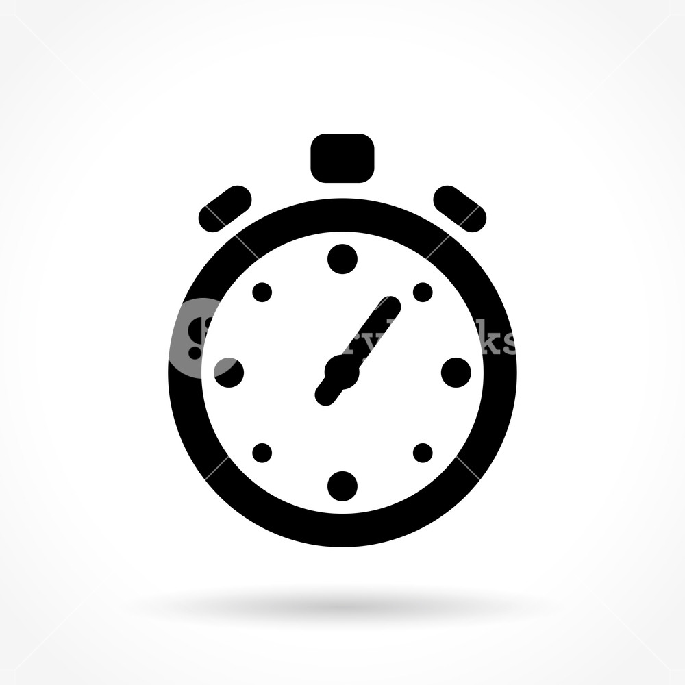 1000x1000 Illustration Of Stopwatch Icon On White Background Royalty Free
