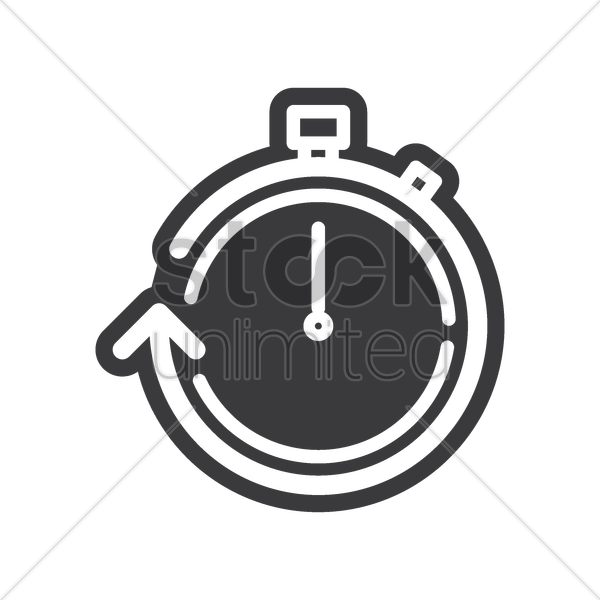 600x600 Stopwatch Icon Vector Image