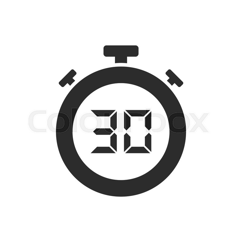 800x800 Isolated Stopwatch Icon With Thirty Stock Vector Colourbox