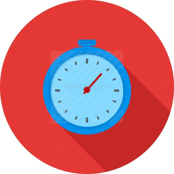 600x600 Stopwatch Flat Shadowed Icon