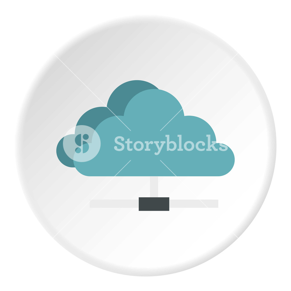 1000x1000 Cloud Storage Icon Flat Illustration Of Cloud Storage Vector Icon