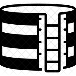 256x256 Storage Tank Icon Of Glyph Style