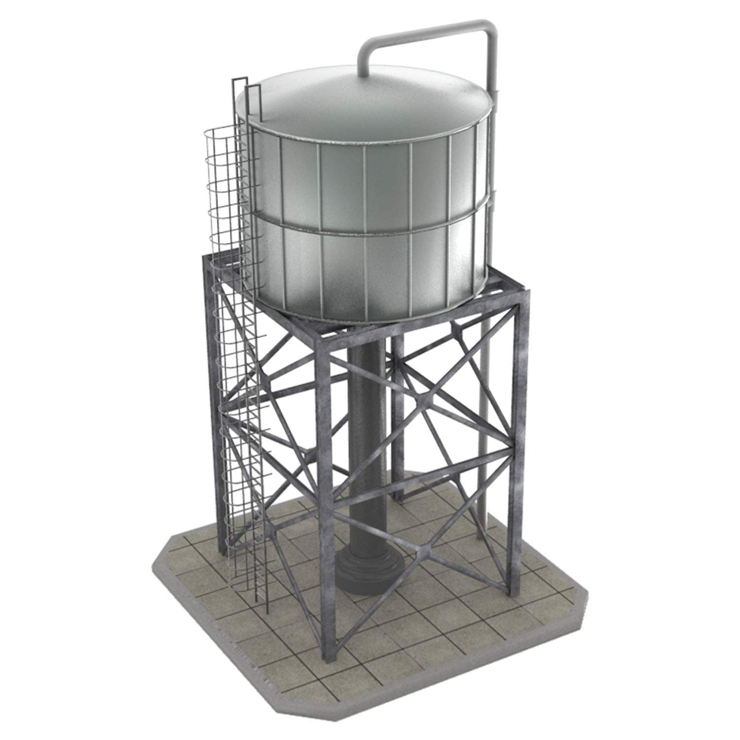 Water tank. 3d model Water wellhead. 3д модель вода очищающий резервуар. Industrial Tank 3d model.