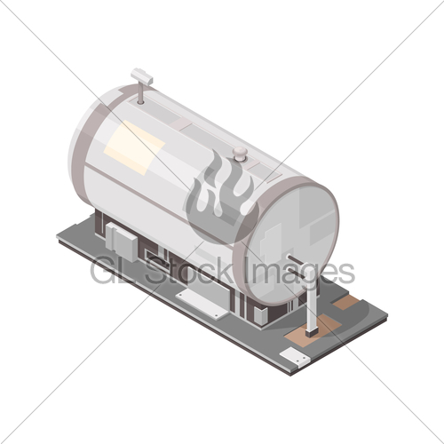 500x500 Isometric Oil Storage Tank Icon Gl Stock Images