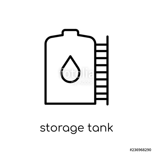 500x500 Storage Tank Icon From Industry Collection Stock Image