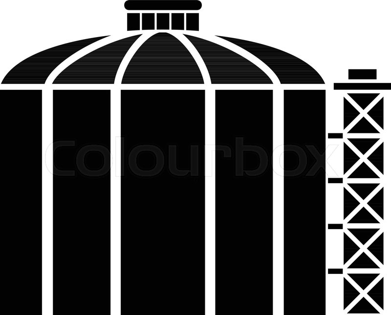 800x645 Oil Storage Tank Icon Simple Stock Vector Colourbox