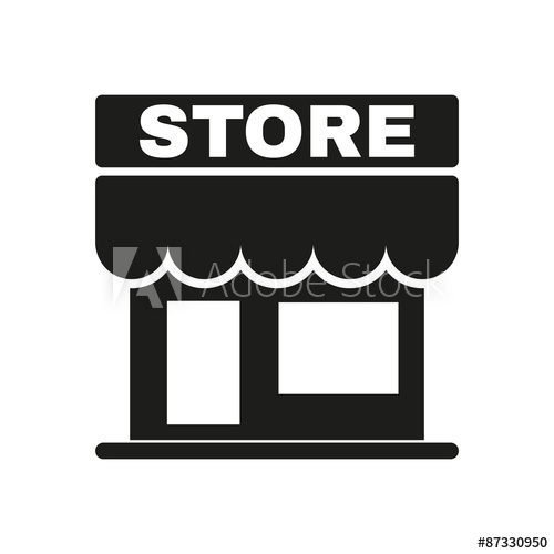 500x500 The Store Icon Shop And Retail, Market Symbol Flat