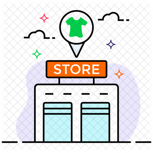 512x512 Store Locator Icon Of Colored Outline Style