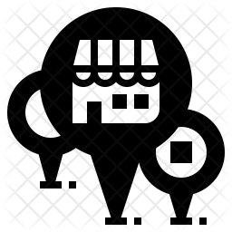 256x256 Store Location Icon Of Glyph Style