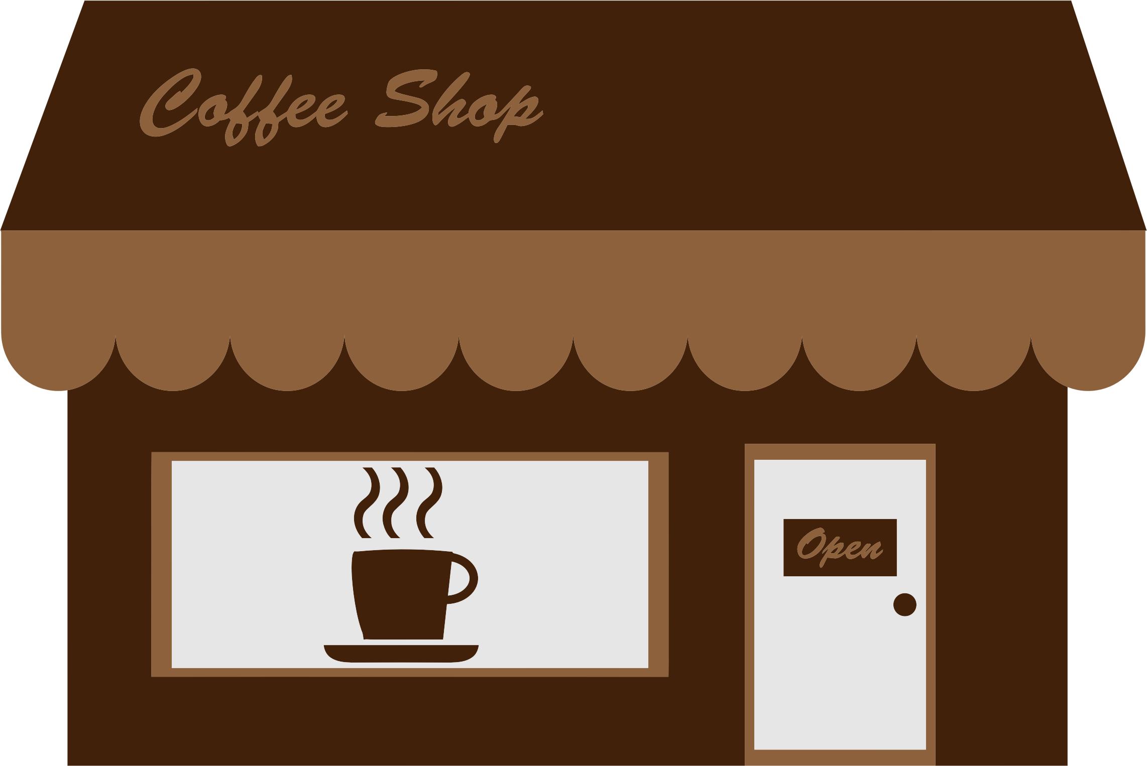 2284x1526 Coffee Shop Storefront Icons Png