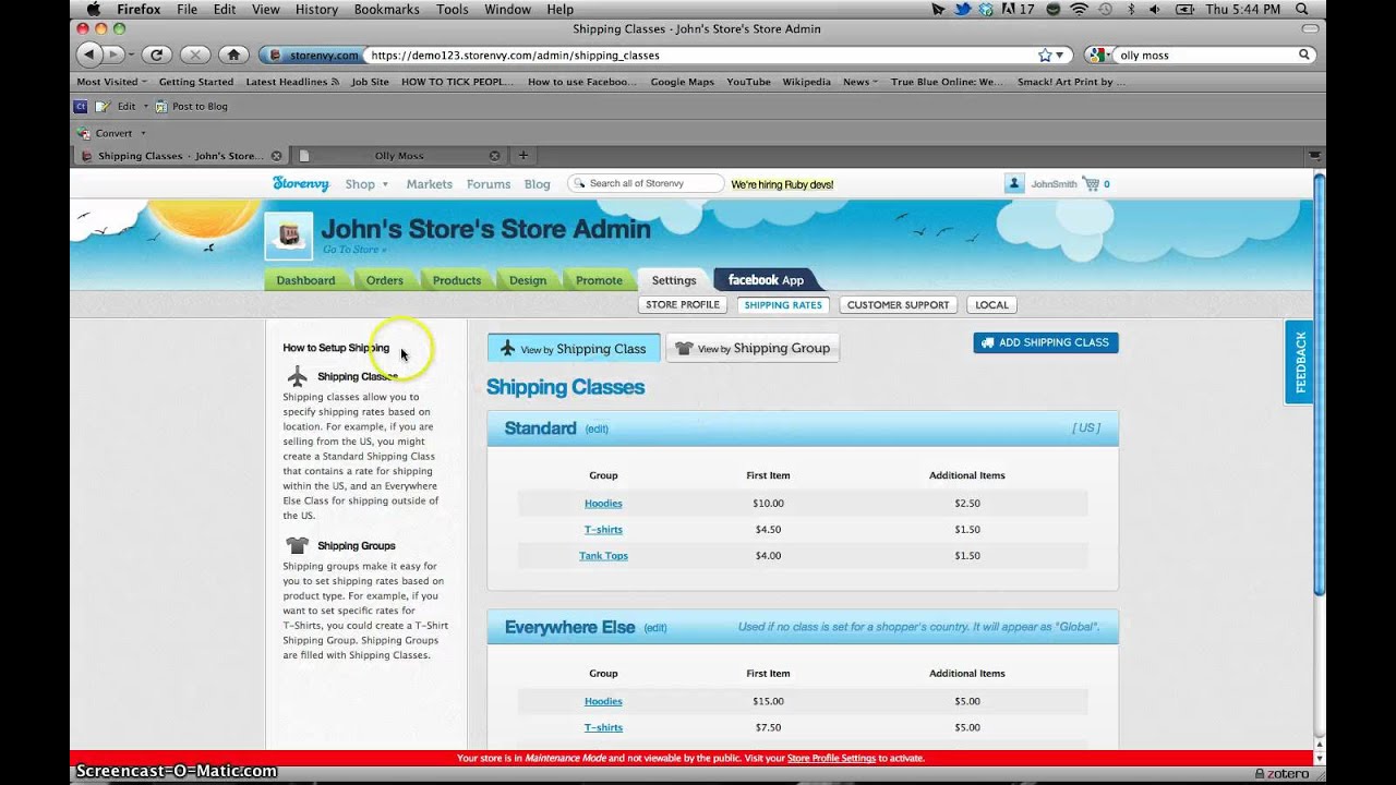 1280x720 How To Addchange Shipping Groups And Classes Using Storenvy