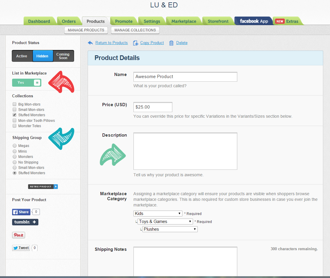 1118x940 Listing Products On Storenvy