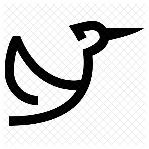 512x512 Flying Stork Icon Of Line Style