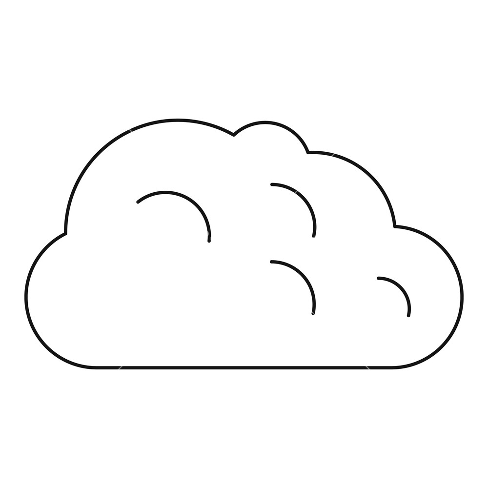 1000x1000 Storm Cloud Icon Outline Illustration Of Storm Cloud Vector Icon