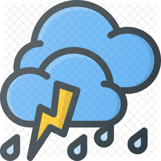 512x512 Storm Icon Of Colored Outline Style