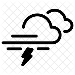 256x256 Storm Icon Of Line Style