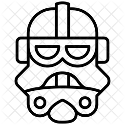 256x256 Stormtrooper Icon Of Line Style
