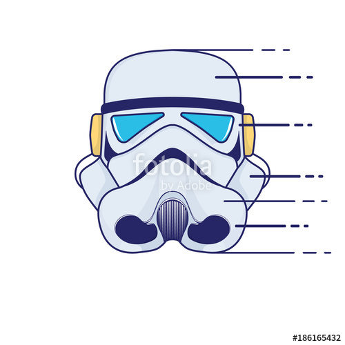 500x500 Stormtrooper Mask From Star Wars Vector Illustrations Stock