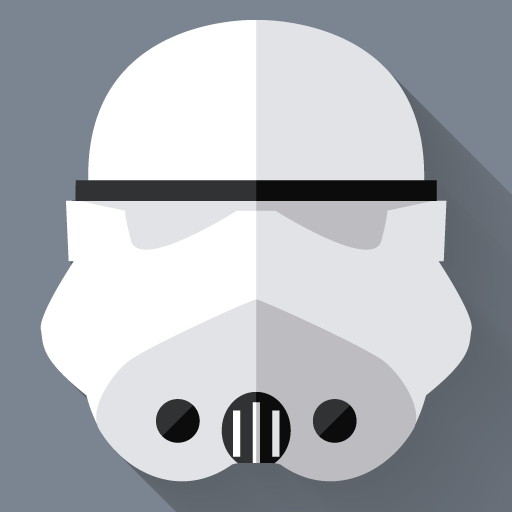 512x512 Stormtrooper Icon Starwars Longshadow Flat Iconset Creativeflip