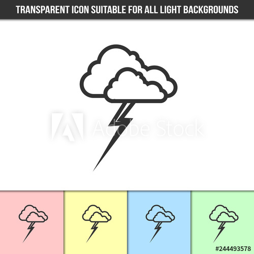 500x500 Simple Outline Transparent Stormy Weather Icon On Different Types