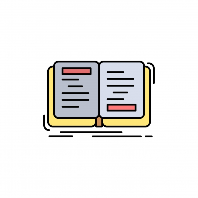 640x640 Book Novel Story Writing Theory Flat Color Icon Vector
