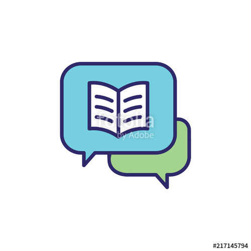 500x500 Storytelling Icon With Photo, Speech Bubbles, And Person Telling