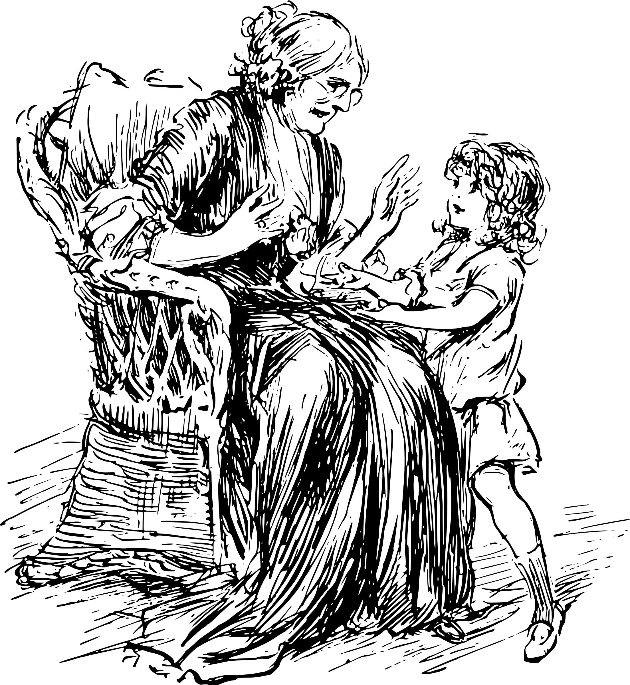 2208x2400 Grandma Storytelling Icons Png