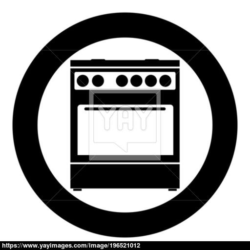 Kitchen Stove Icon Black Color In Circle Vector 512x512 Kitchen Stove Icon Black Color In Circle Vector
