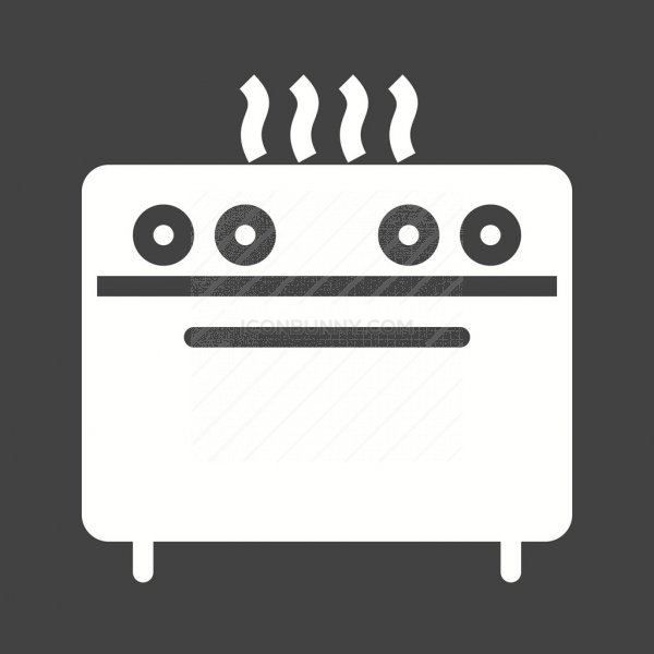 Stove Glyph Inverted Icon 600x600 Stove Glyph Inverted Icon