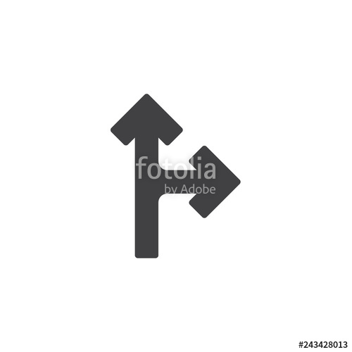 Straight And Right Arrow Vector Icon Filled Flat Sign For Mobile 500x500 Straight And Right Arrow Vector Icon Filled Flat Sign For Mobile