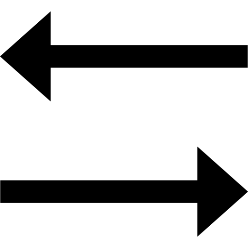 512x512 Two Opposite Horizontal Straight Arrows Icons Free Download