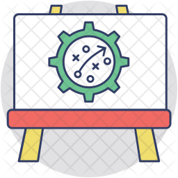 256x256 Strategic Plan Icon Of Colored Outline Style