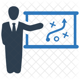 256x256 Strategic Planning Presentation Icon Of Flat Style