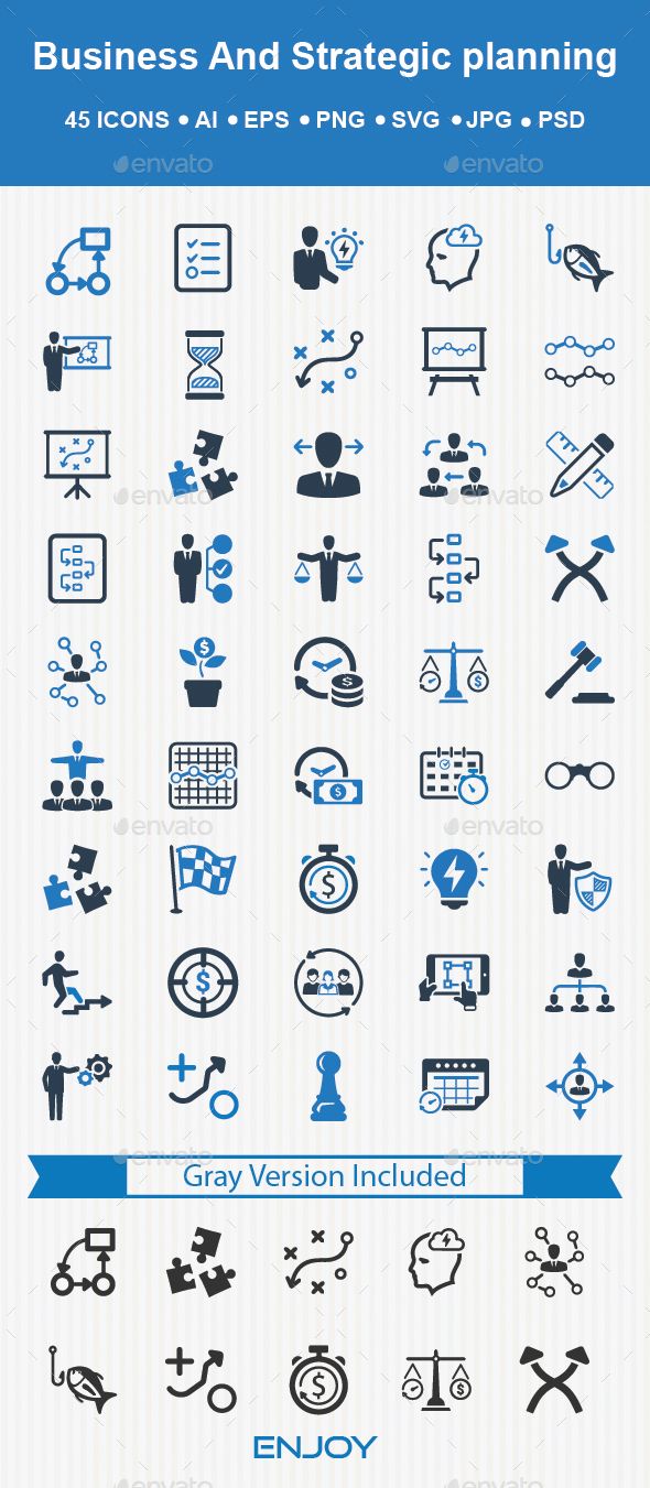 590x1351 This Set Contain Business And Strategy Planning Icons Great