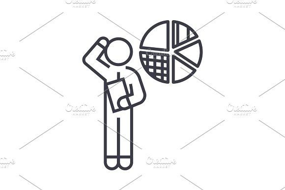 580x386 Strategic Planning, Financial Idea Linear Icon, Sign, Symbol